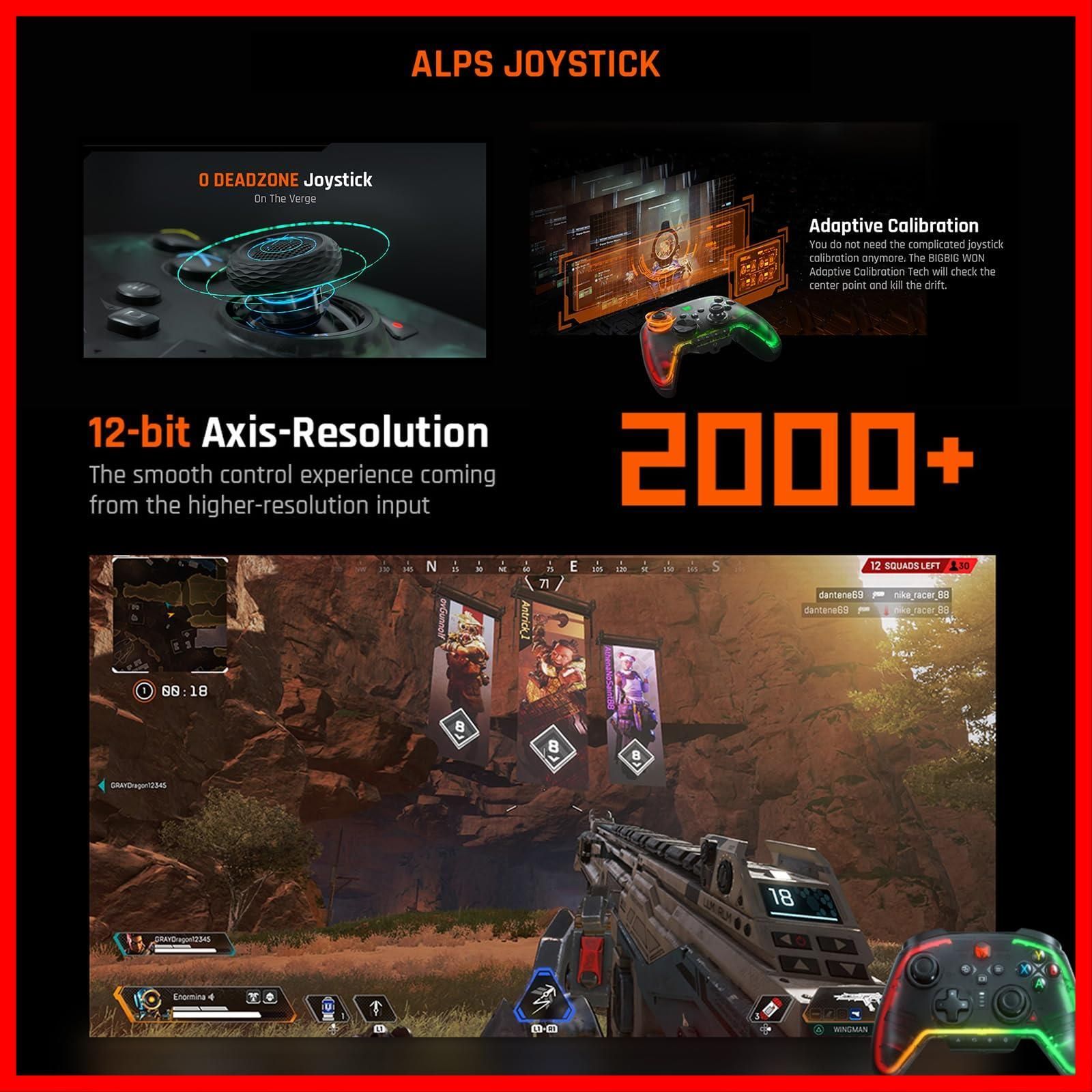 Windows Android iOS Switchコントローラー用 6軸ジャイロセンサー ホール効果トリガー ALPSジョイスティック カスタムボタン 3.5mmオーディオゲームパッド PC PCコントローラー Pro 2 Rainbow WON ATMAENTERPRISE_COM