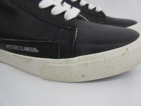  ヒステリックグラマー GLAMOUR ハイカットスニーカー ブラック 25 cm レディース メンズ ユニセックス その他 メンズ