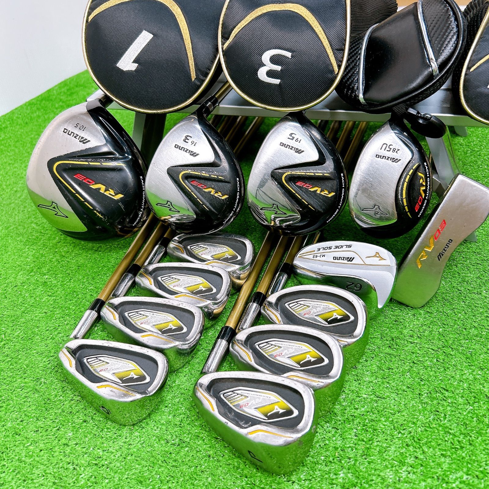 MIZUNO RV03 ミズノ メンズゴルフセット 豪華13本 初心者 SR 右 豪華！ミズノ RV03 メンズゴルフクラブセット 13本 初心者 男性R