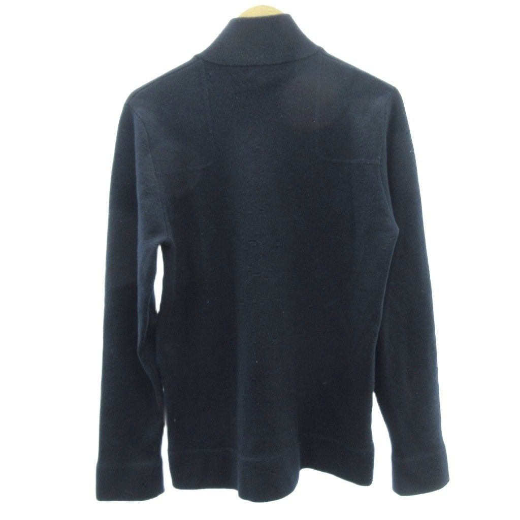 ジョセフオム JOSEPH HOMME ウール ドライバーズニット ブルゾン 紺 