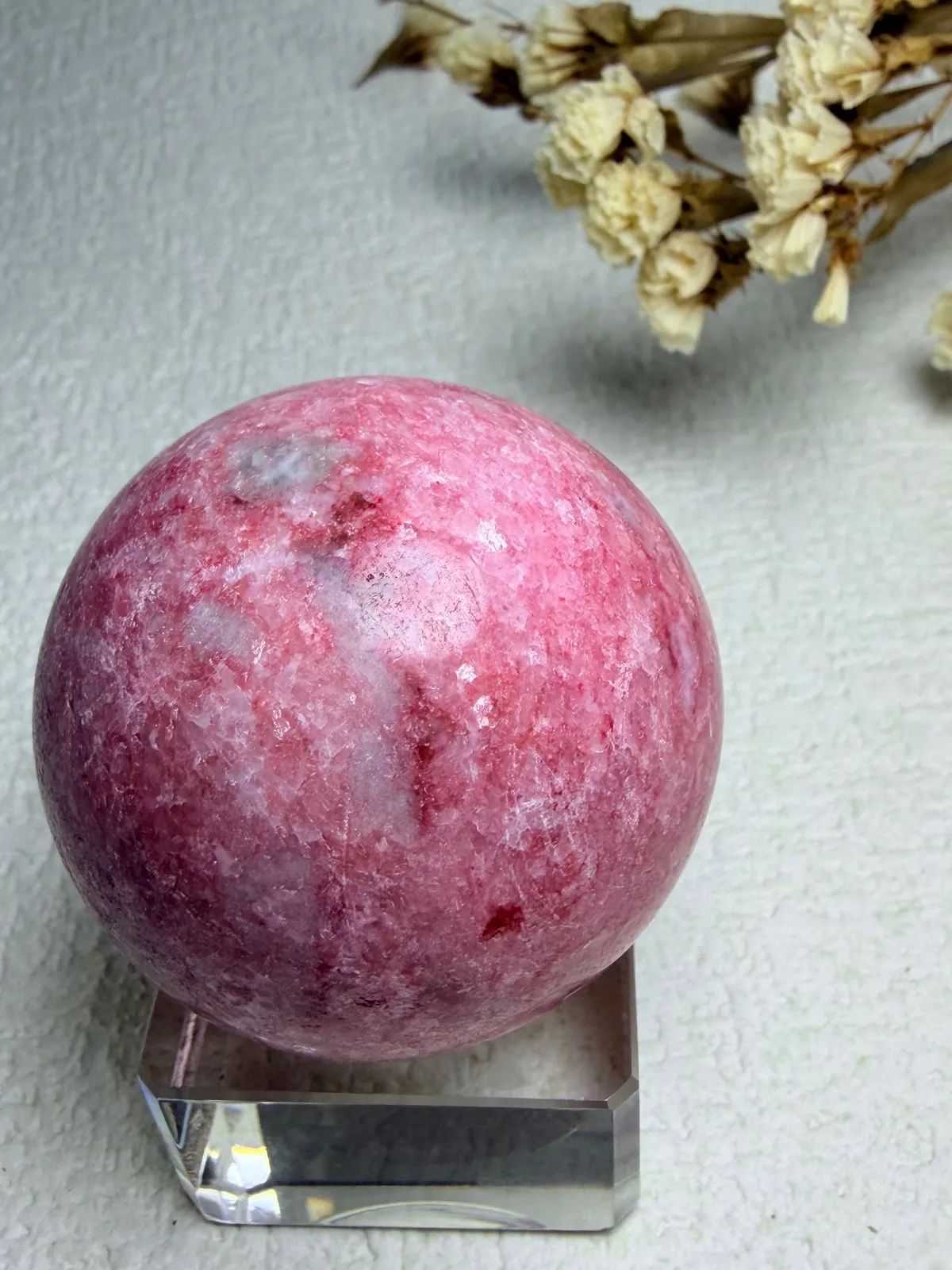 【天然石】スフィア　チューライト① ✴︎天然石✴︎癒し系♡チューライトスフィア✴︎丸玉✴︎置物✴︎ 50mm