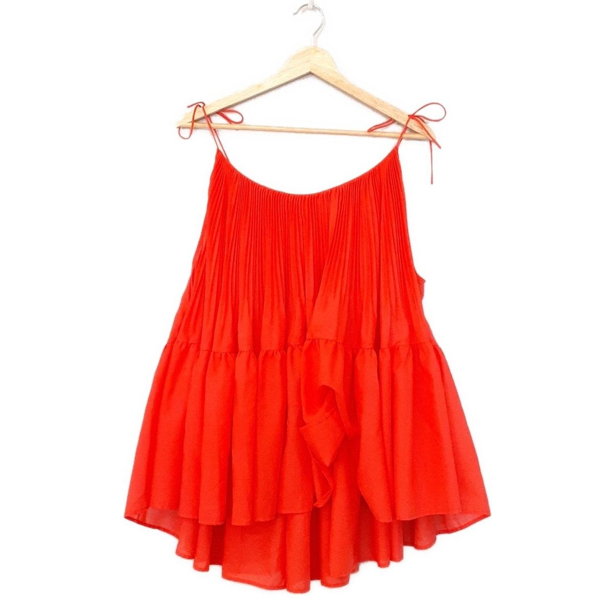 JENNE ジェンヌ チュニック サイズM レディース - オレンジ クルーネック ノースリーブ