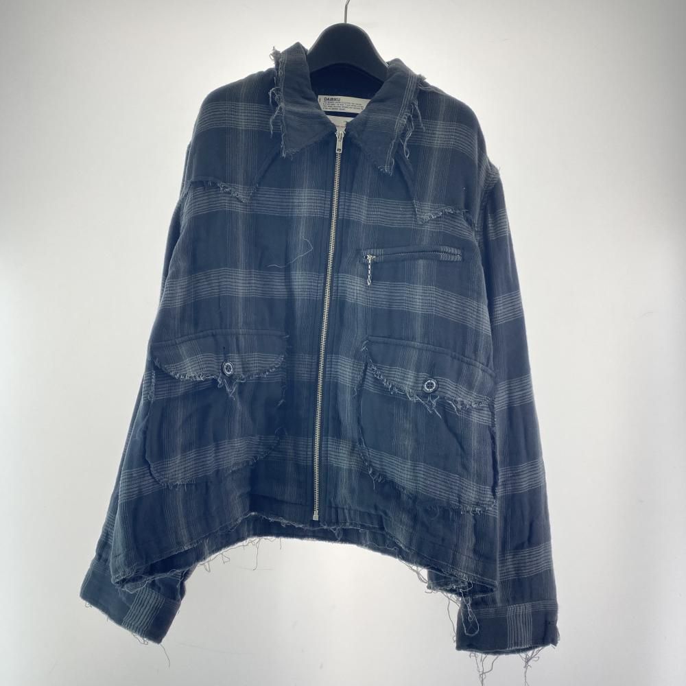 中古】DAIRIKU 21AW Checkworkljacket 21AW J-8 ブラック サイズL  