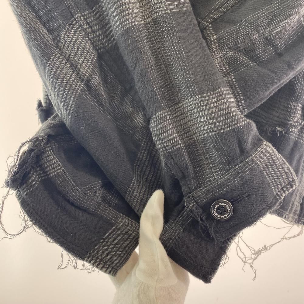 中古】DAIRIKU 21AW Checkworkljacket 21AW J-8 ブラック サイズL  