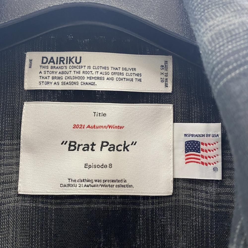 中古】DAIRIKU 21AW Checkworkljacket 21AW J-8 ブラック サイズL  