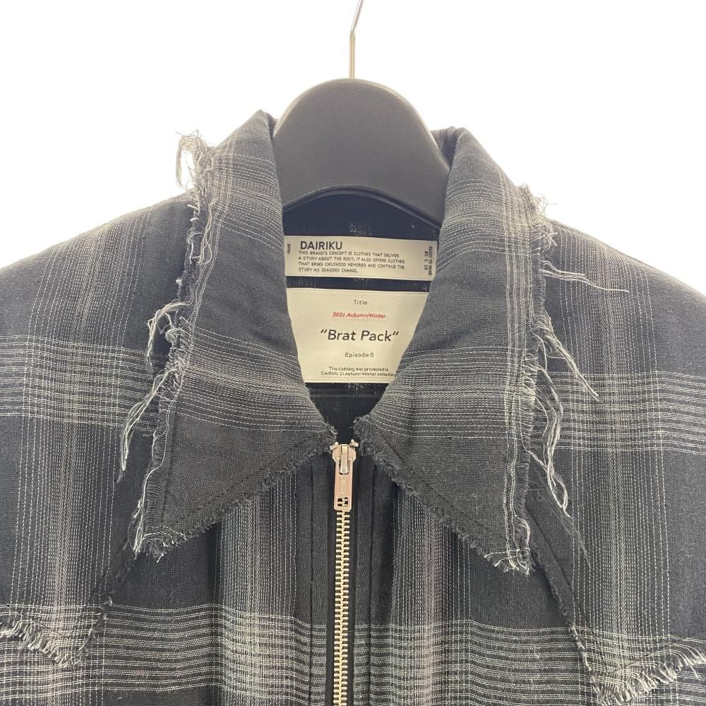 中古】DAIRIKU 21AW Checkworkljacket 21AW J-8 ブラック サイズL  