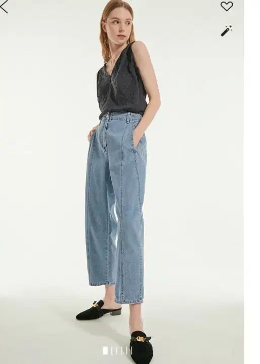 ランバン ペーパー デニム パンツ 66 サイズ