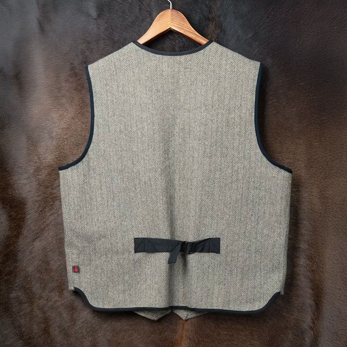XL ウールリッチ ヘリンボーン ツイード ウール ベスト MT-1389