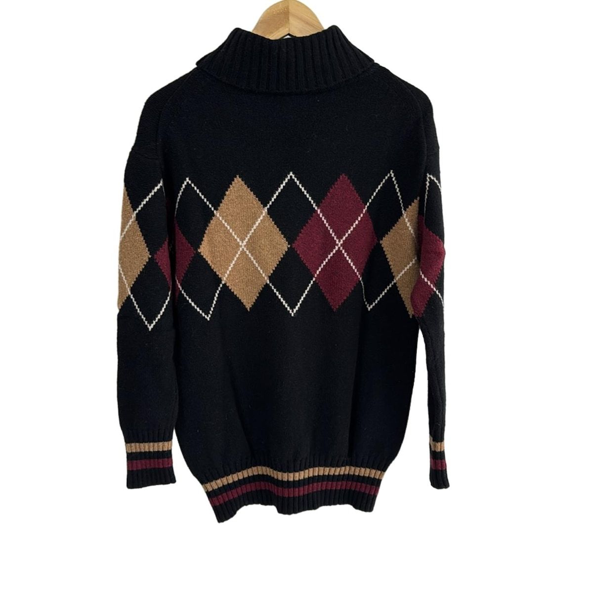 BLUE LABEL ブルーレーベルクレストブリッジ 長袖セーター サイズ38 M レディース - 黒×ボルドー×マルチ