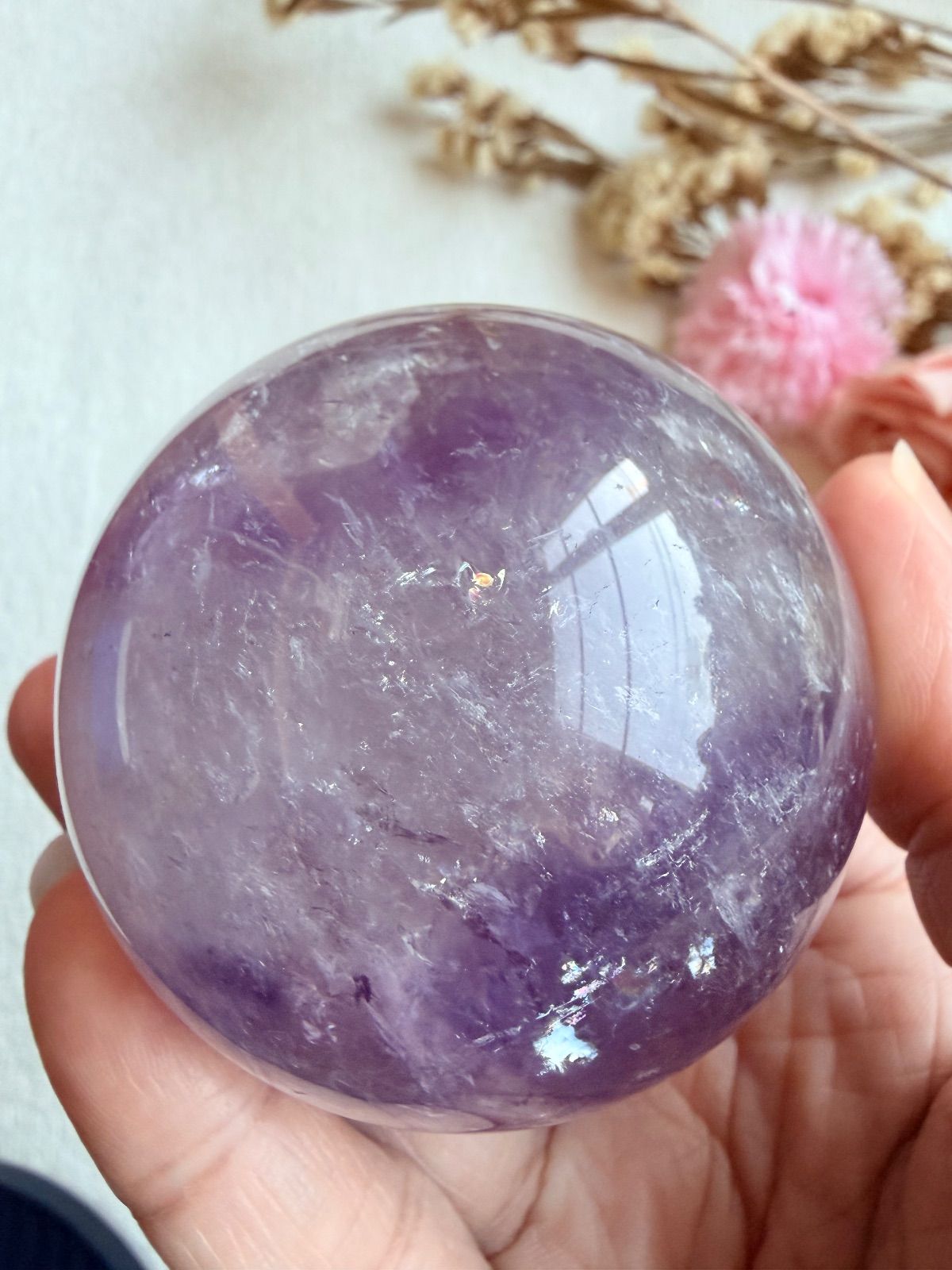 インテリア小物 ✴︎癒し系✴︎天然石♡ ラベンダーアイリスアメジスト