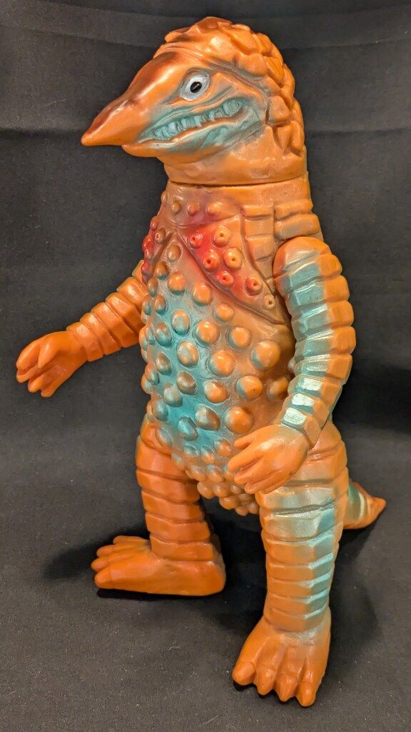 ブルマァク VIN ソフビ ザラガス 約215mm 橙成型 緑 赤塗装