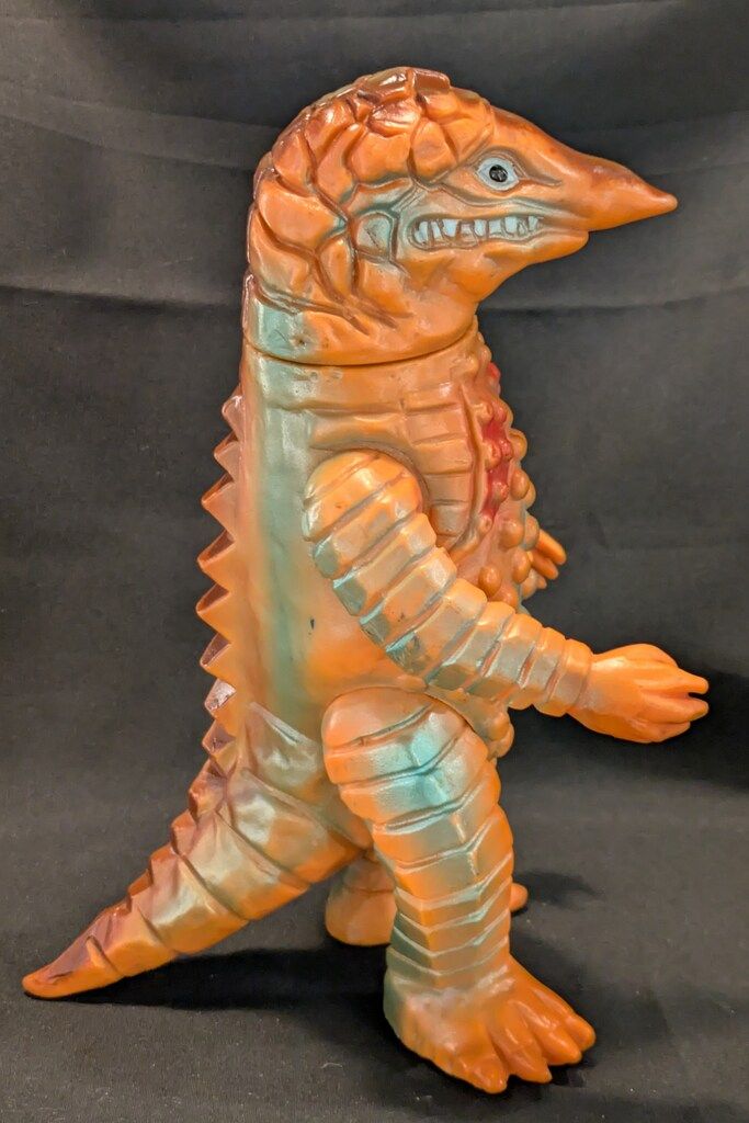 ブルマァク VIN ソフビ ザラガス 約215 mm 橙成型 緑 赤塗装