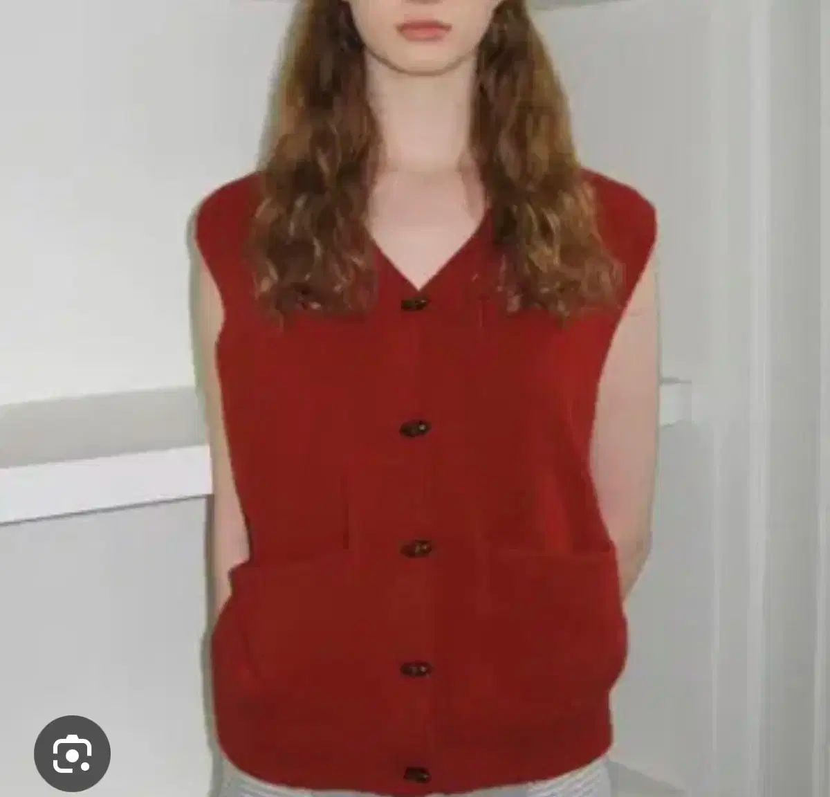 SINOON ウールClassic ニットベスト レッド