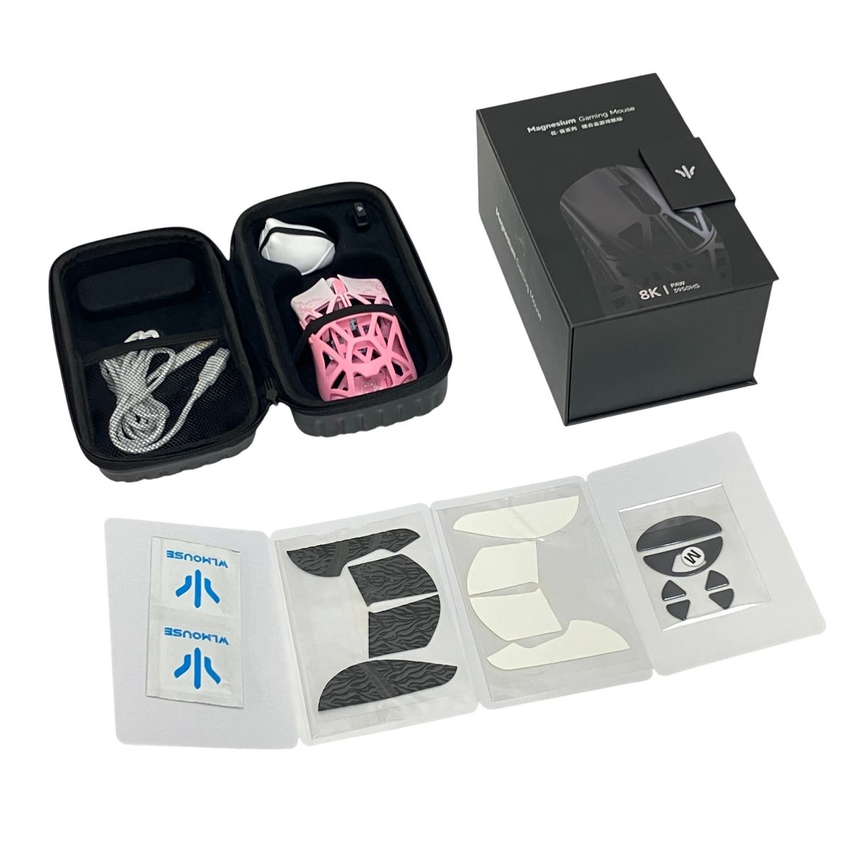 WLMOUSE Beast X Pro Pink Rabbit Solid sides ワイヤレス ゲーミングマウス 8K対応 PC 良好 T10578410