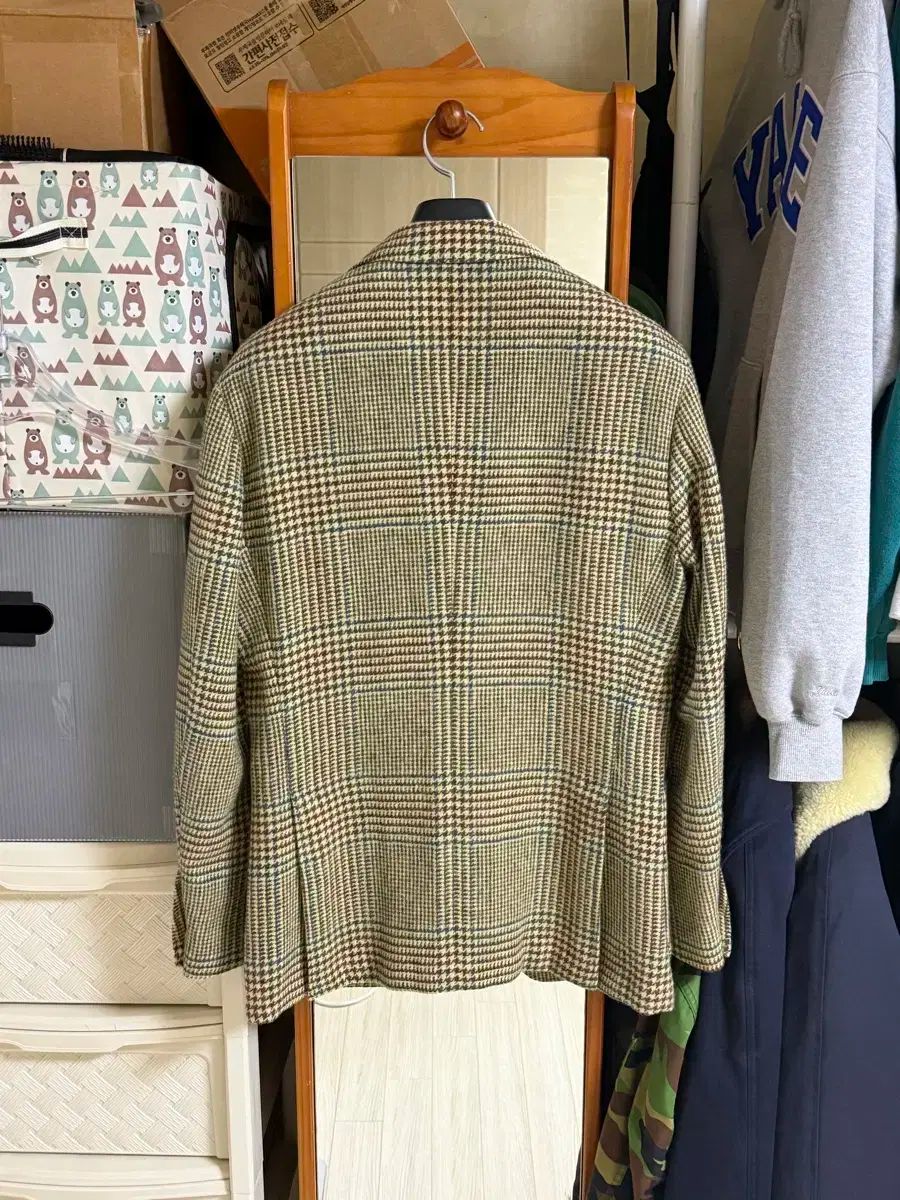 ドレイクス ドサン MTO グレンチェック ウールツイード ジャケット 36-38