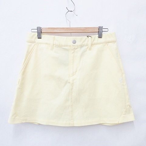 パーリーゲイツ PEARLY GATES ゴルフ スポーツウエア スカート モデル ストレッチ フリル 黄 イエロー 2