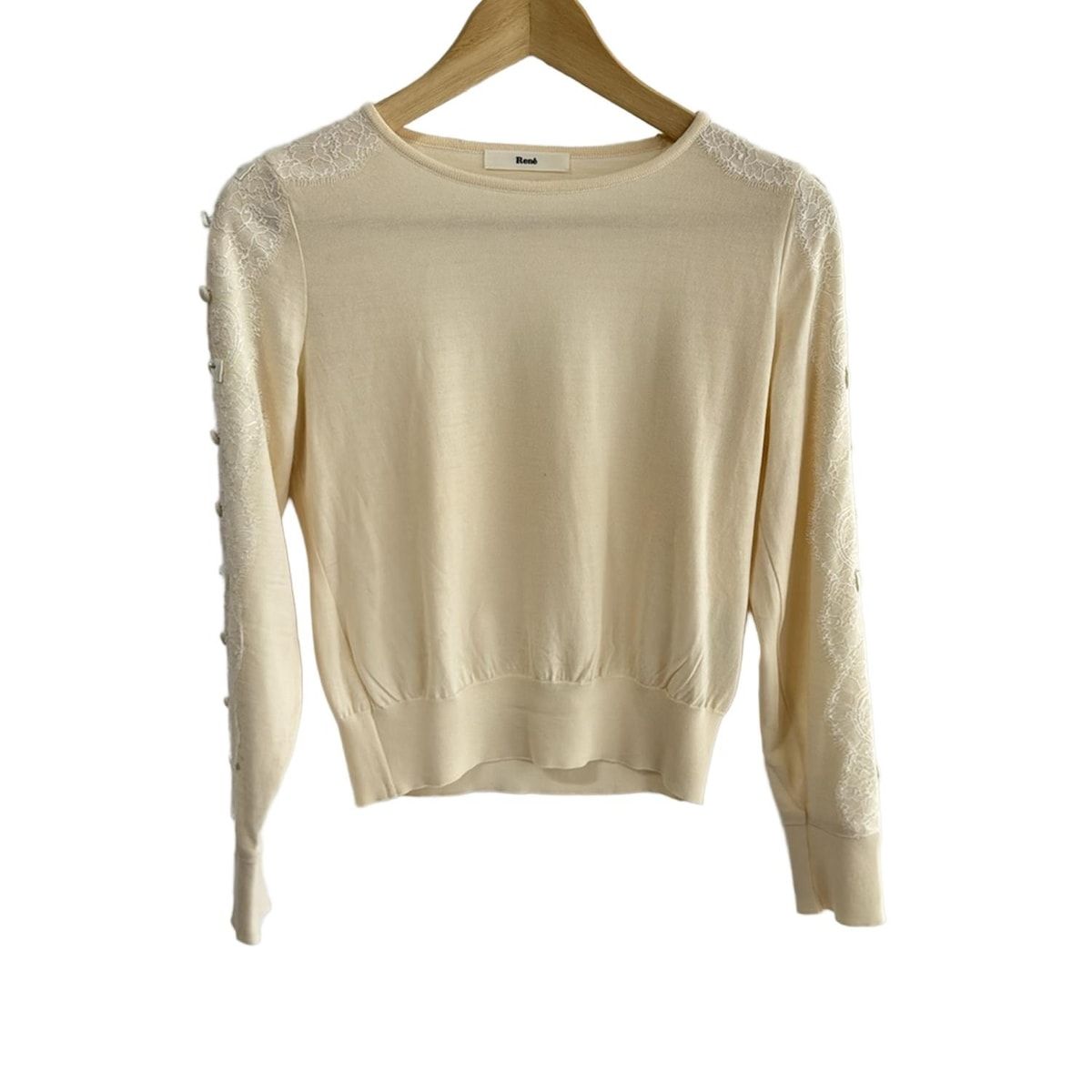 Rene(ルネ) 長袖セーター サイズ36 S レディース美品 - アイボリー