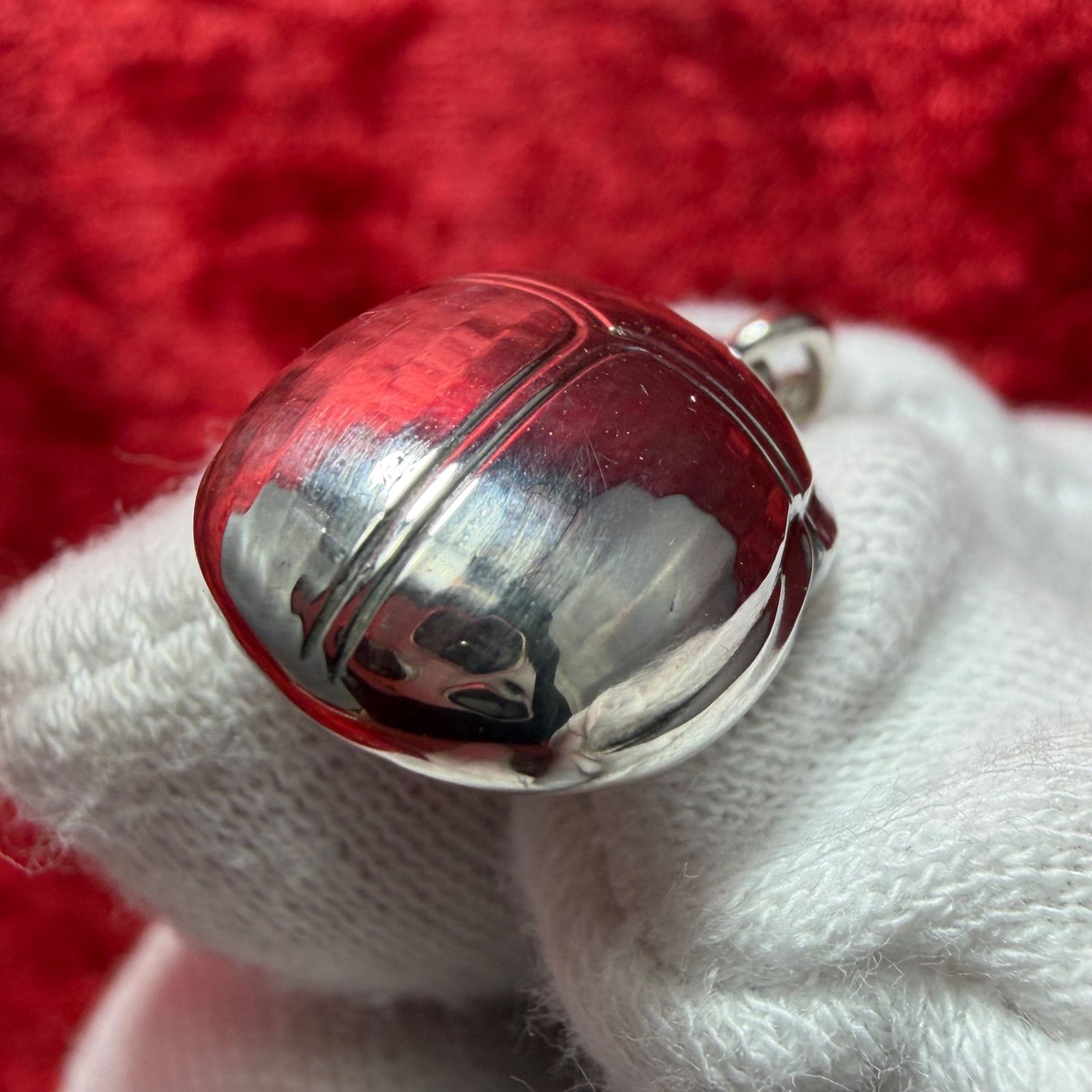 希少 美品 スカラベ ネックレス 45cmx12.5g ジョージジェンセン/GEORG