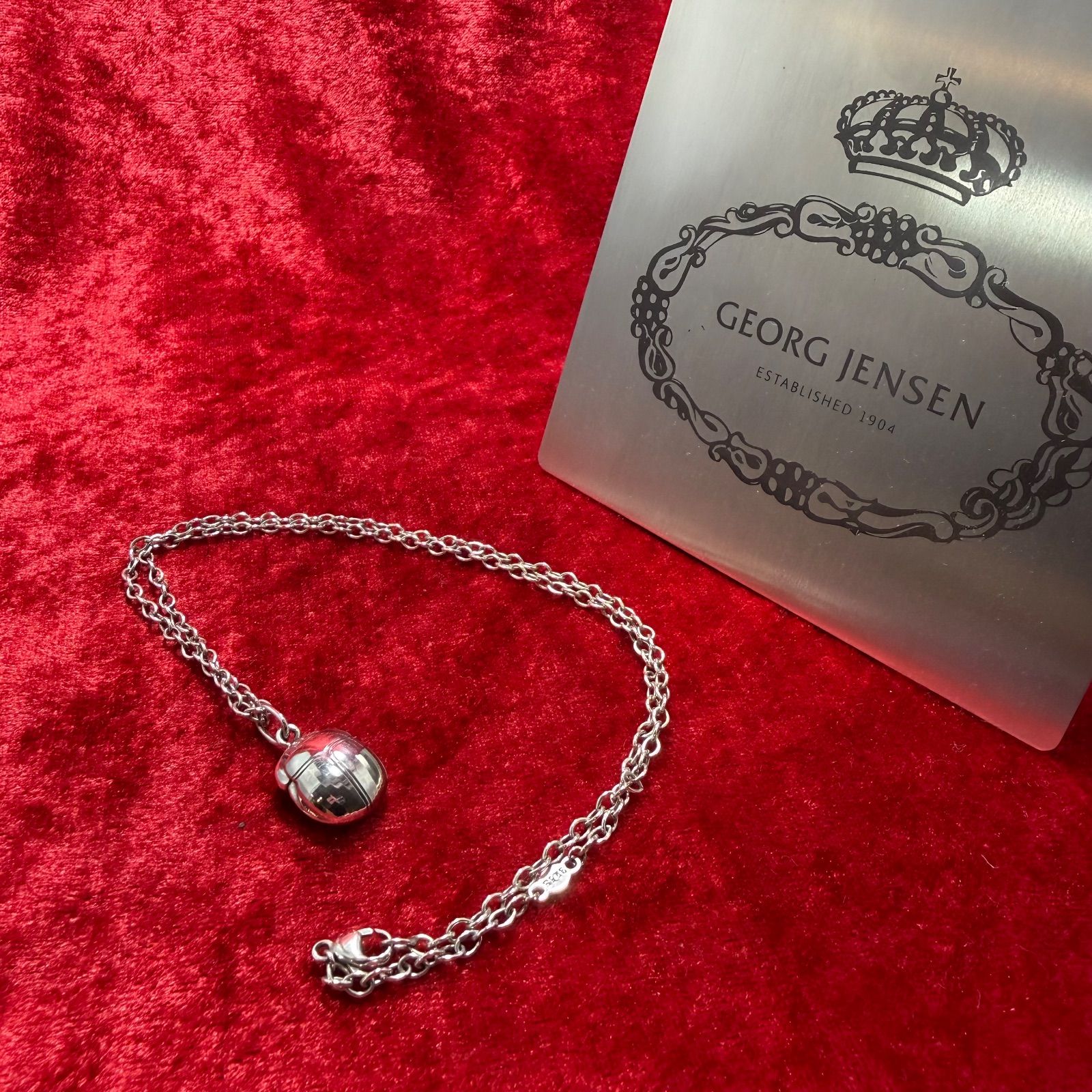 ジョージジェンセン シルバー　スカラベ ネックレス GEORG JENSEN シルバー925 スカラベネックレス