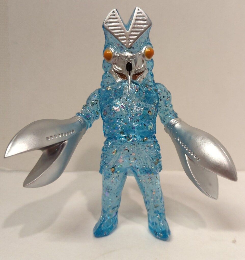 MAXTOY ミニソフビ怪獣倉庫シリーズ 円谷プロ ウルトラマン バルタン星人 ブルーラメ成型 銀塗装