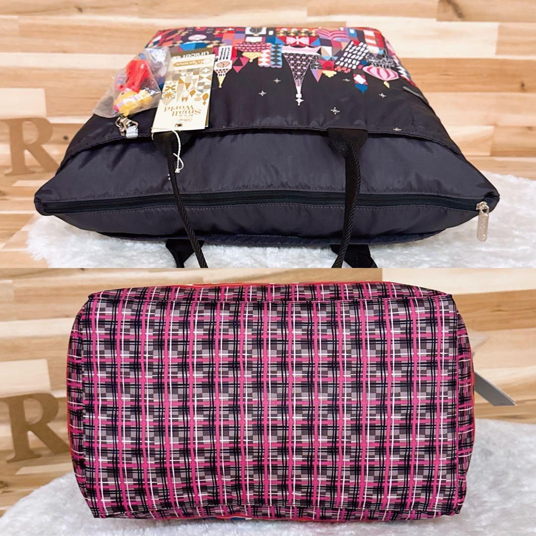 レスポートサック　イッツスモールワールド刺繍トートバッグ（キーホルダー付） レスポートサックイッツスモールワールド刺繍トートバッグ