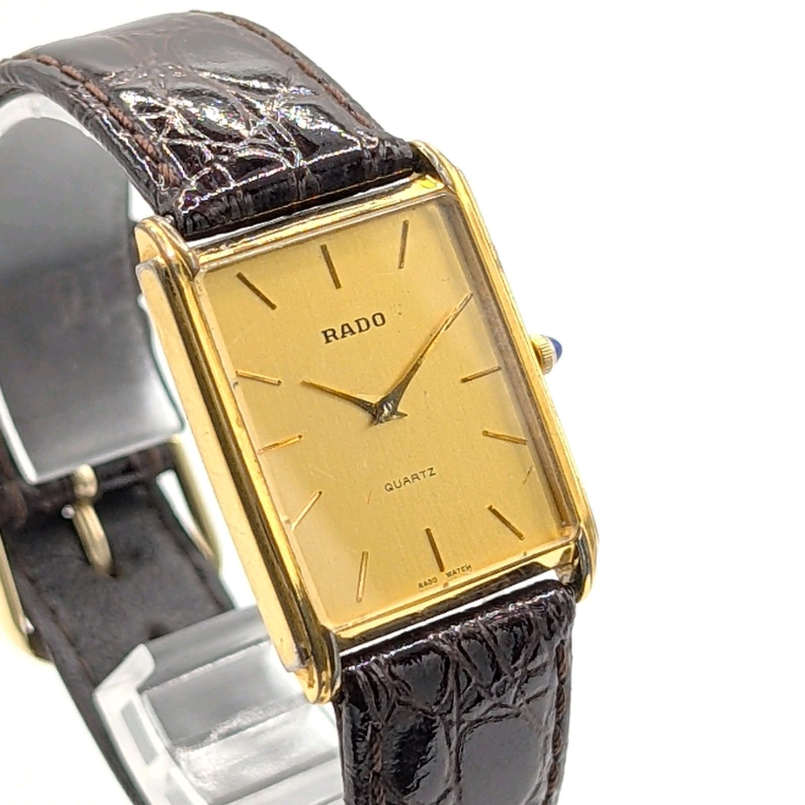 稼働品 RADO メンズ腕時計 ゴールド文字盤 RADO Watch Quartz 