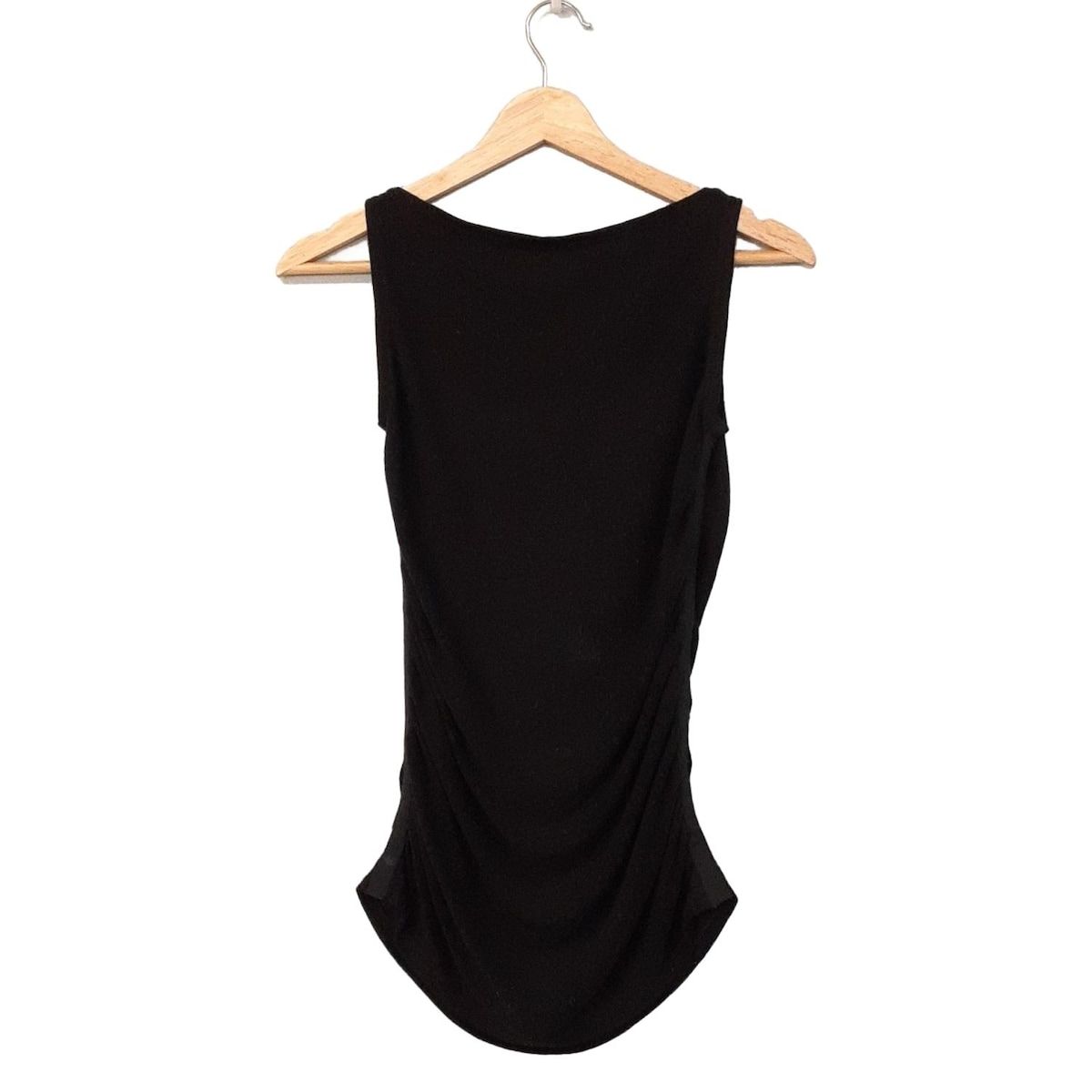 BOTTEGA VENETA ボッテガヴェネタ ノースリーブカットソー サイズS レディース - 黒 ニット ギャザー