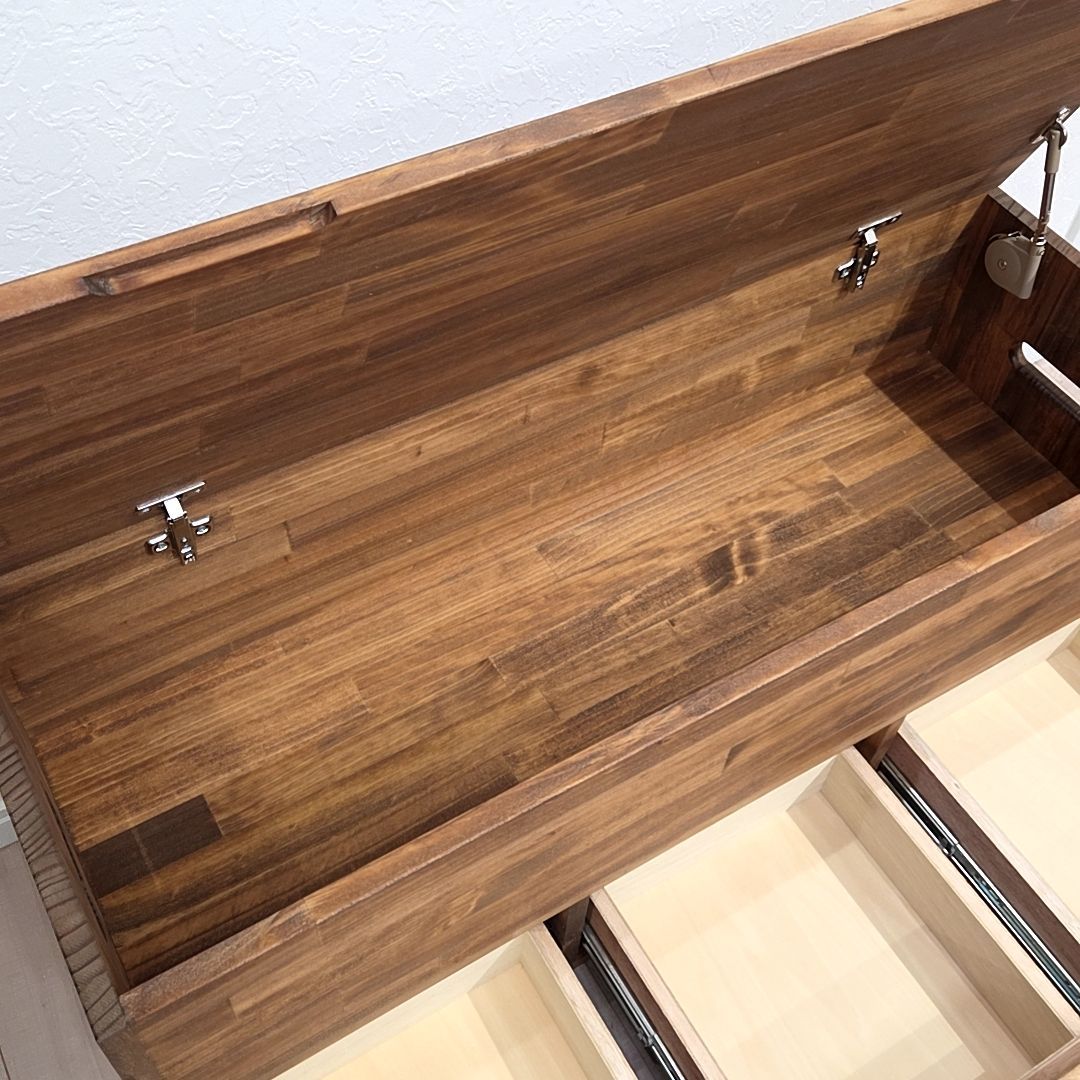 1点のみ 引き出し付き ベンチ型 収納ボックス W100cmxD35cmxH40cm MARWIL-DEMENAGEMENTS_CH