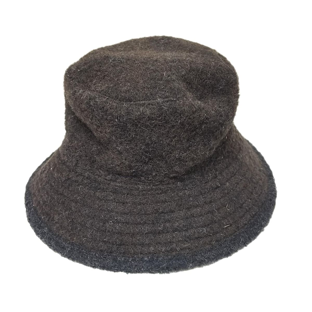 MOTSCH HERMES モッチ エルメス ハット 57 - ダークブラウン×黒 アルパカ