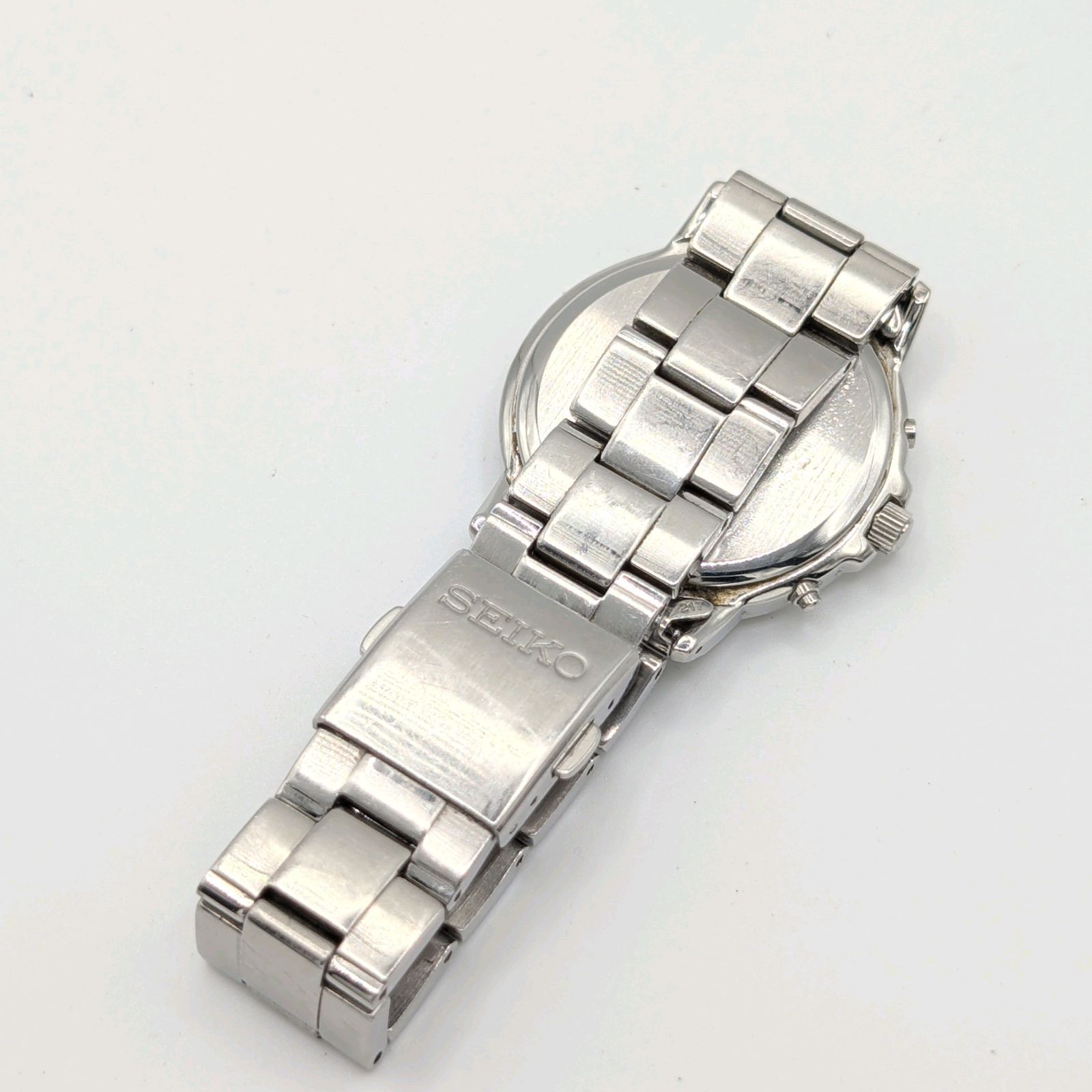  SEIKO 7 B 52-0 FA 0 Watch Solar Men s Round Silver Working セイコー 時計 ソーラー 電波ソーラー メンズ ラウンド シルバー デイト 稼働品 その他 時計