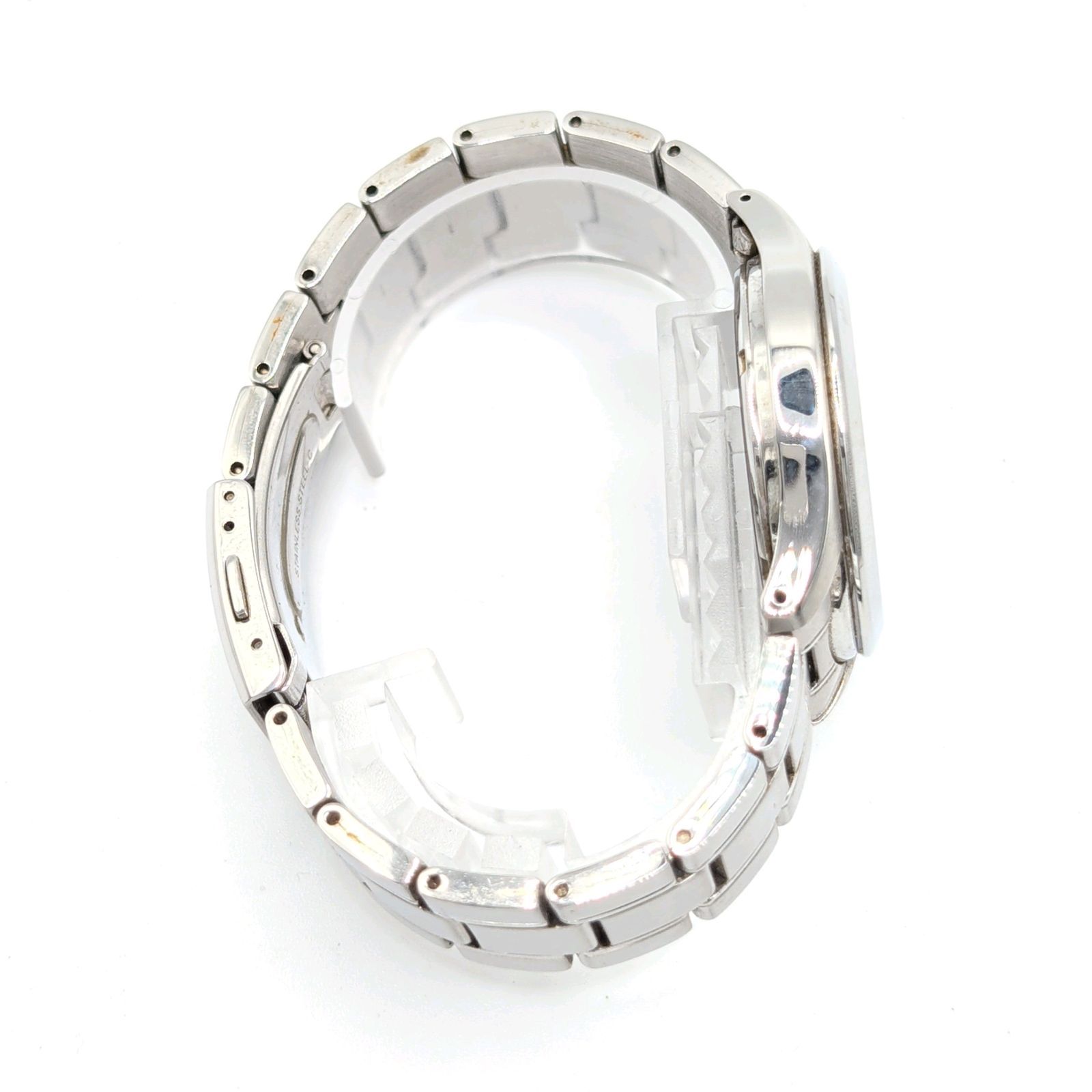 SEIKO 7 B 52-0 FA 0 Watch Solar Men s Round Silver Working セイコー 時計 ソーラー 電波ソーラー メンズ ラウンド シルバー 黒文字盤 デイト 稼働品