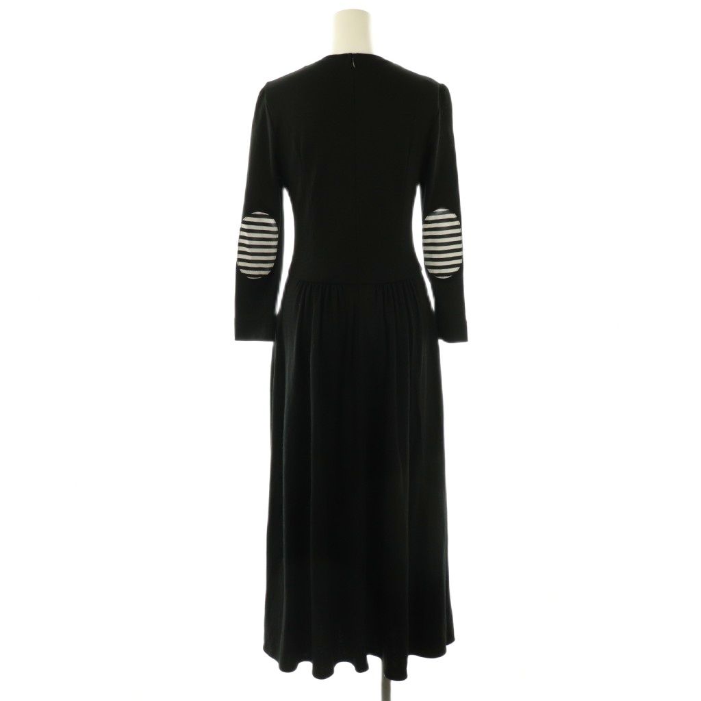 ボーダーズアットバルコニー BORDERS at BALCONY WEEKEND MAXI DRESS ワンピース ロング 長袖 36 ブラック HK OS