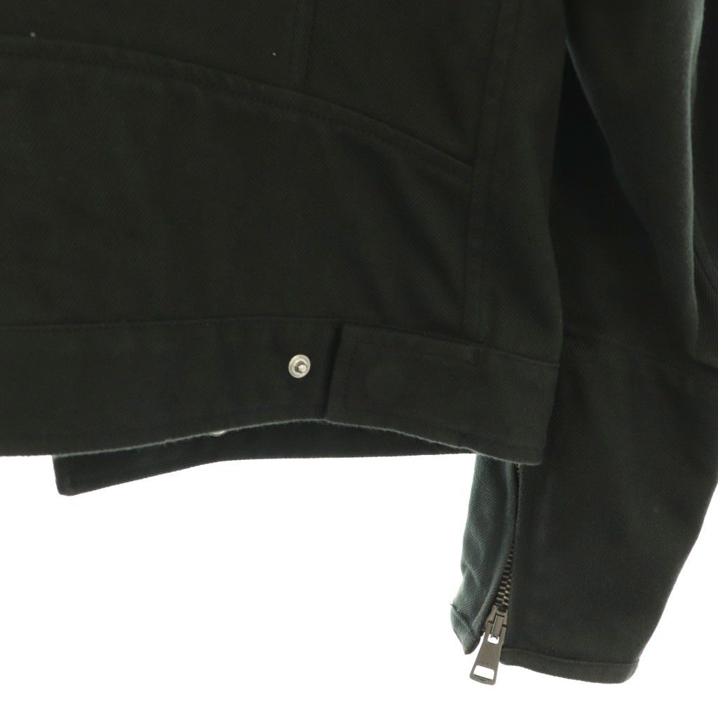グッチ GUCCI シングル コットン ライダースジャケット 48 ブラック DF OS KANDAIZUMI_COM