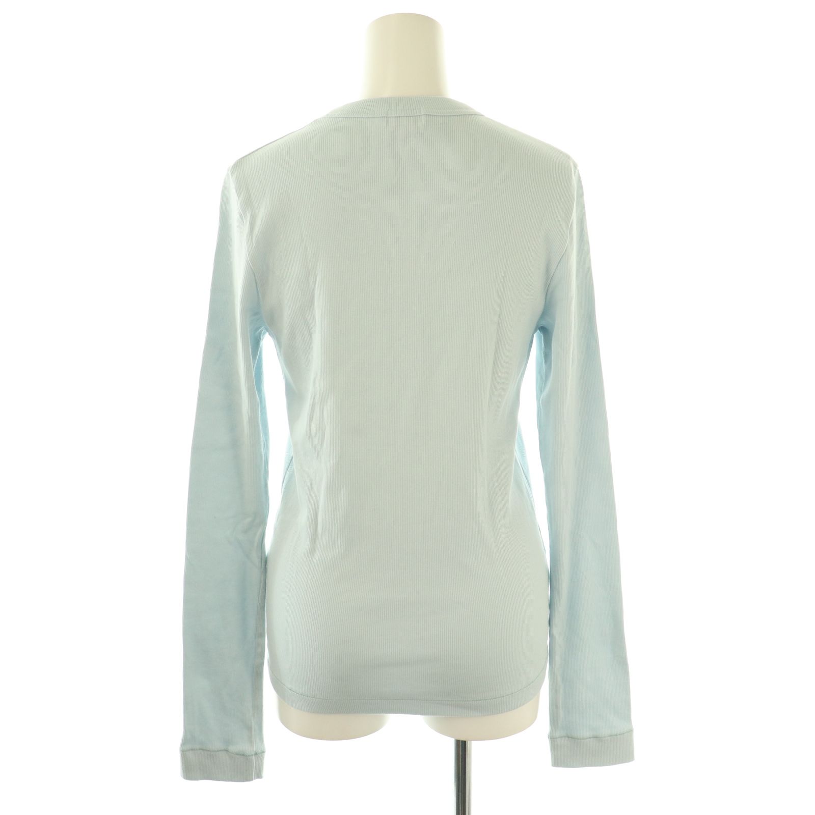 ブラミンク BLAMINK コットンストレッチリブロングスリーブ カットソー 長袖 38 ライトブルー HK OS