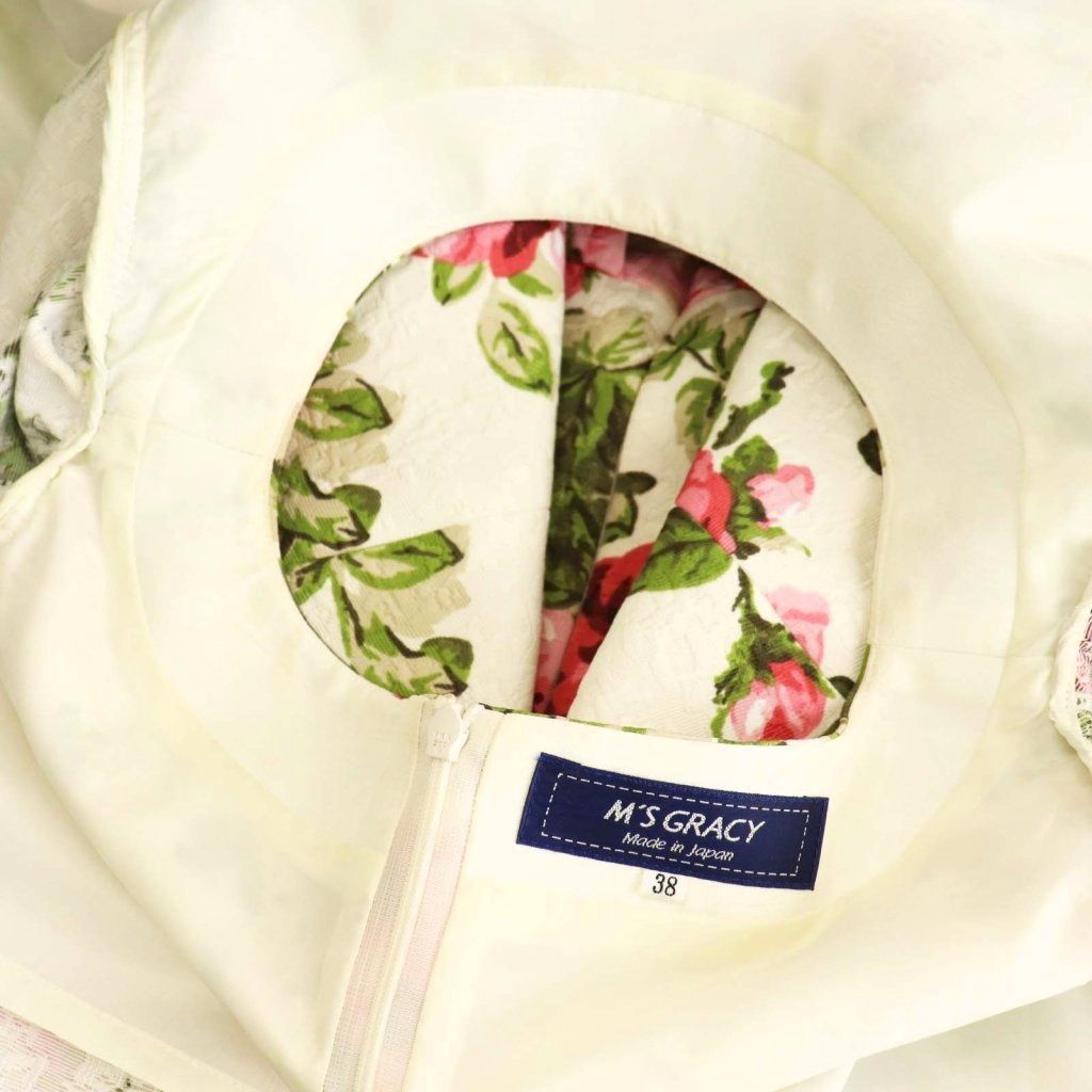 ブーケプリントドレス