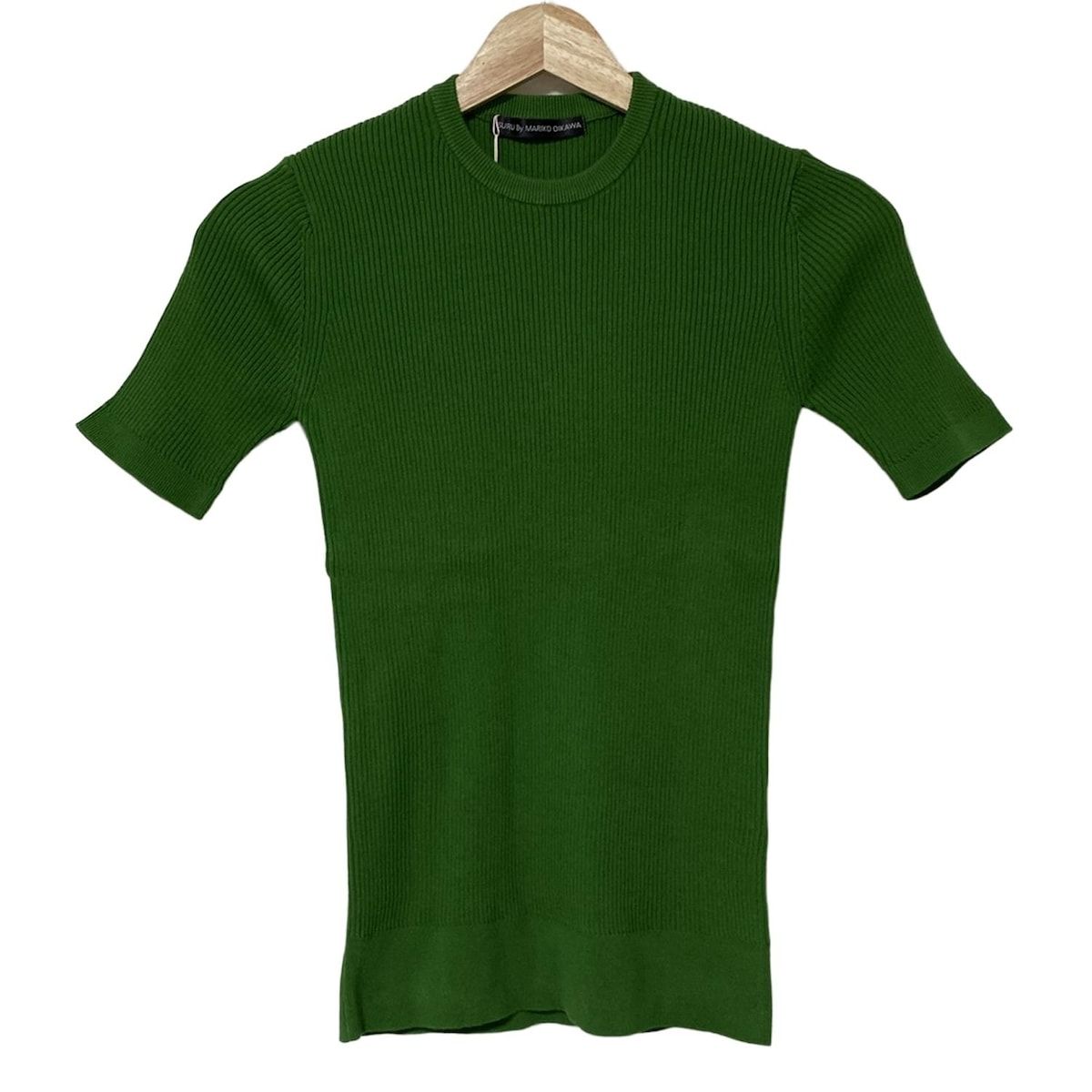 TSURU BY MARIKO OIKAWA ツルバイマリコオイカワ 半袖カットソー サイズF レディース - グリーン