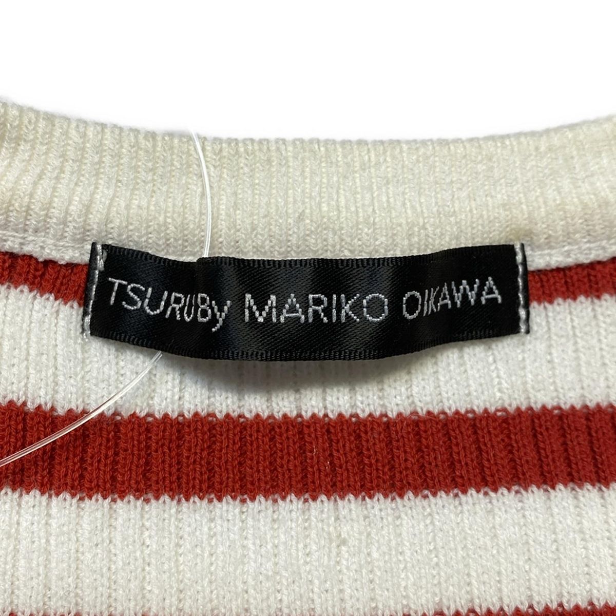  TSURU BY MARIKO OIKAWA ツルバイマリコオイカワ 半袖カットソー サイズF レディース - 白×レッド ボーダー 半袖(Tシャツ) Tシャツ カットソー