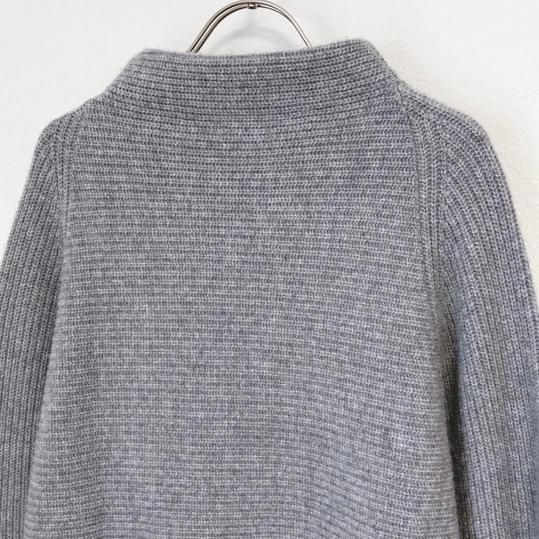  Theory 定価4.4万 カシミヤ リブニット グレー 大人 め 長袖 ニット セーター