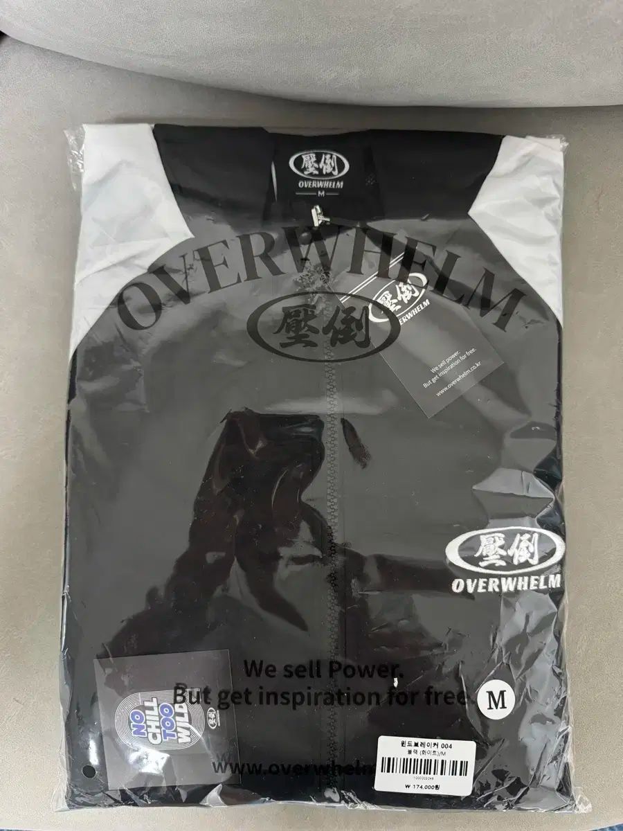 圧倒 WIND AND WISH ウィンドブレーカー ブラック ホワイト M