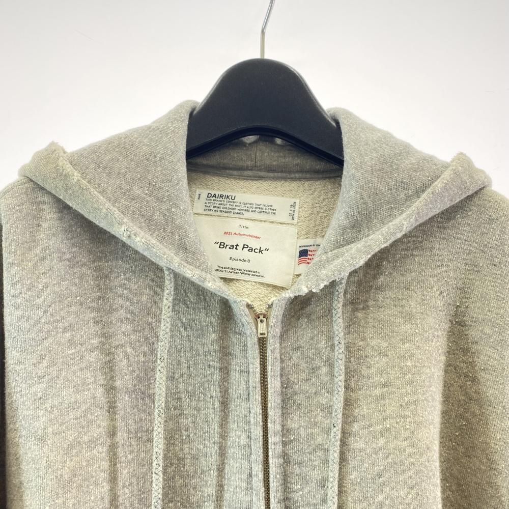 中古】DAIRIKU Ponyboy Zip Hoodie 21AW C-1 グレー サイズM ダイリク