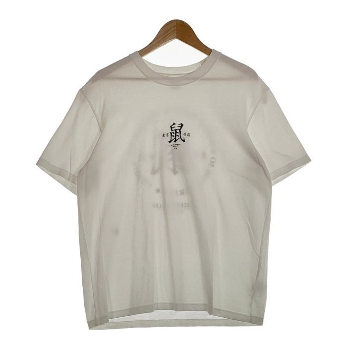RATS ラッツ 25SS 鼠TEE プリントTシャツ 東京 原宿 コットン キュプラ ホワイト 25RT-0603 Size M