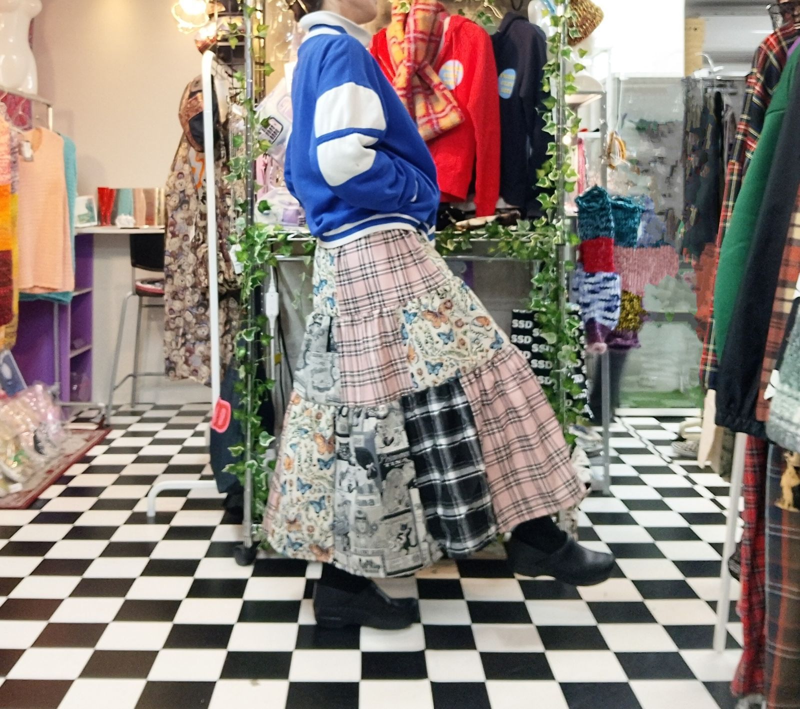 ティアードロングスカート