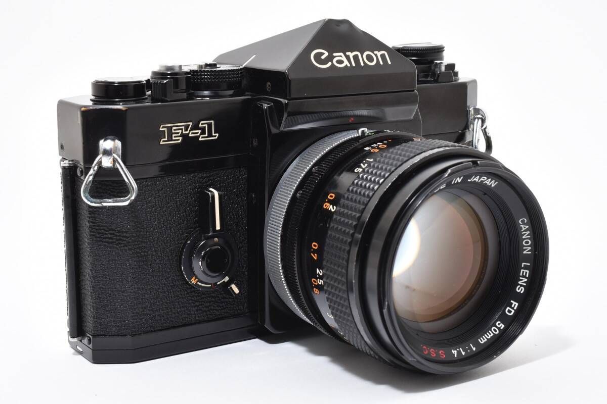  モルト交換済 キヤノン Canon 旧F 1前期型 ボディ 一眼レフカメラ LENS FD 50 mm F 1 4 S C W 1012 AW 2521 一眼レフカメラ(フィルム) フィルムカメラ