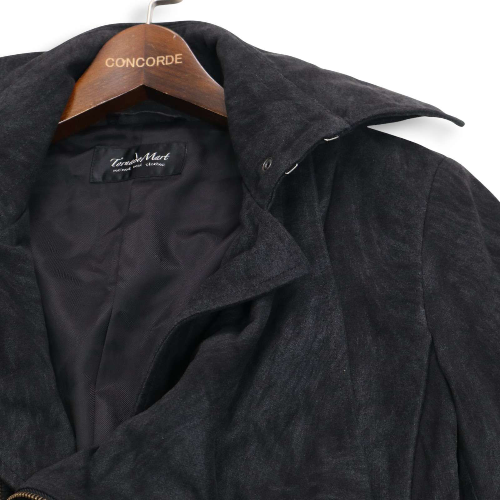 TORNADOMART トルネードマート 秋冬 ヘアライン スエード メランジ ドレープ ライダース ジャケット Sz.L メンズ