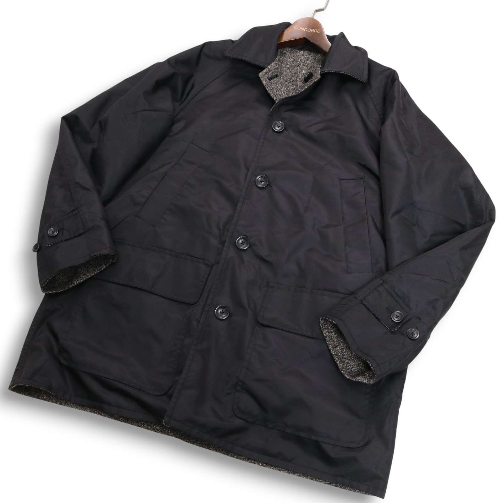 【美品 24AW】UNITED ARROWS ユナイテッドアローズ ナイロンツイル ネップツイード リバーシブル コート Sz.M メンズ 定7万 美品 24AW】UNITED ARROWS ユナイテッドアローズ ナイロンツイル