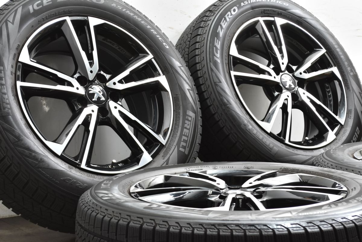 程度良好品 ユーロテック ガヤ ソリ 17 in 7 J 45 PCD 108 ピレリ アイスゼロ アシンメトリコ 215 65 R プジョー 3008 シトロエン C 5 X