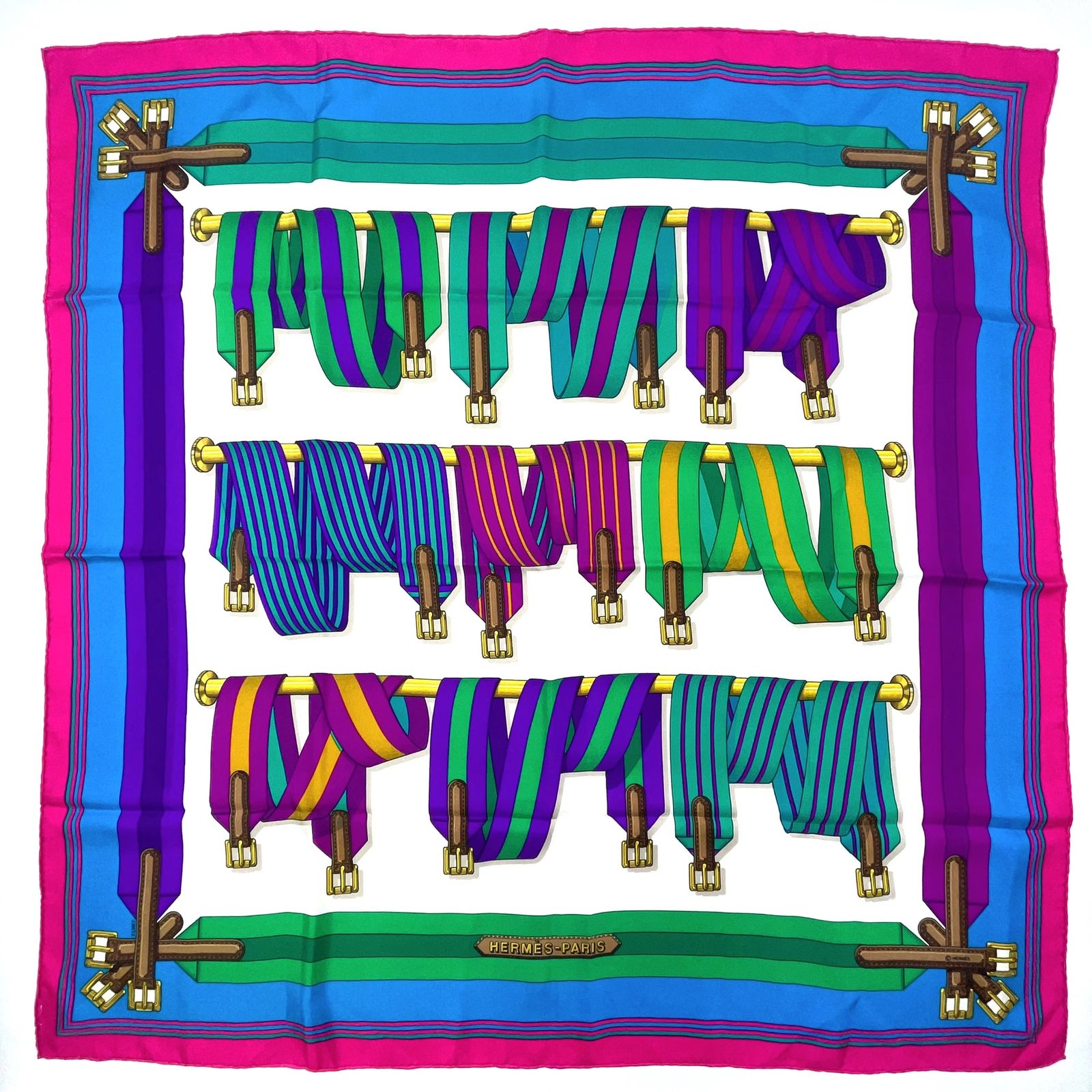 HERMES サングレス カレ90 シルク マルチ スカーフ