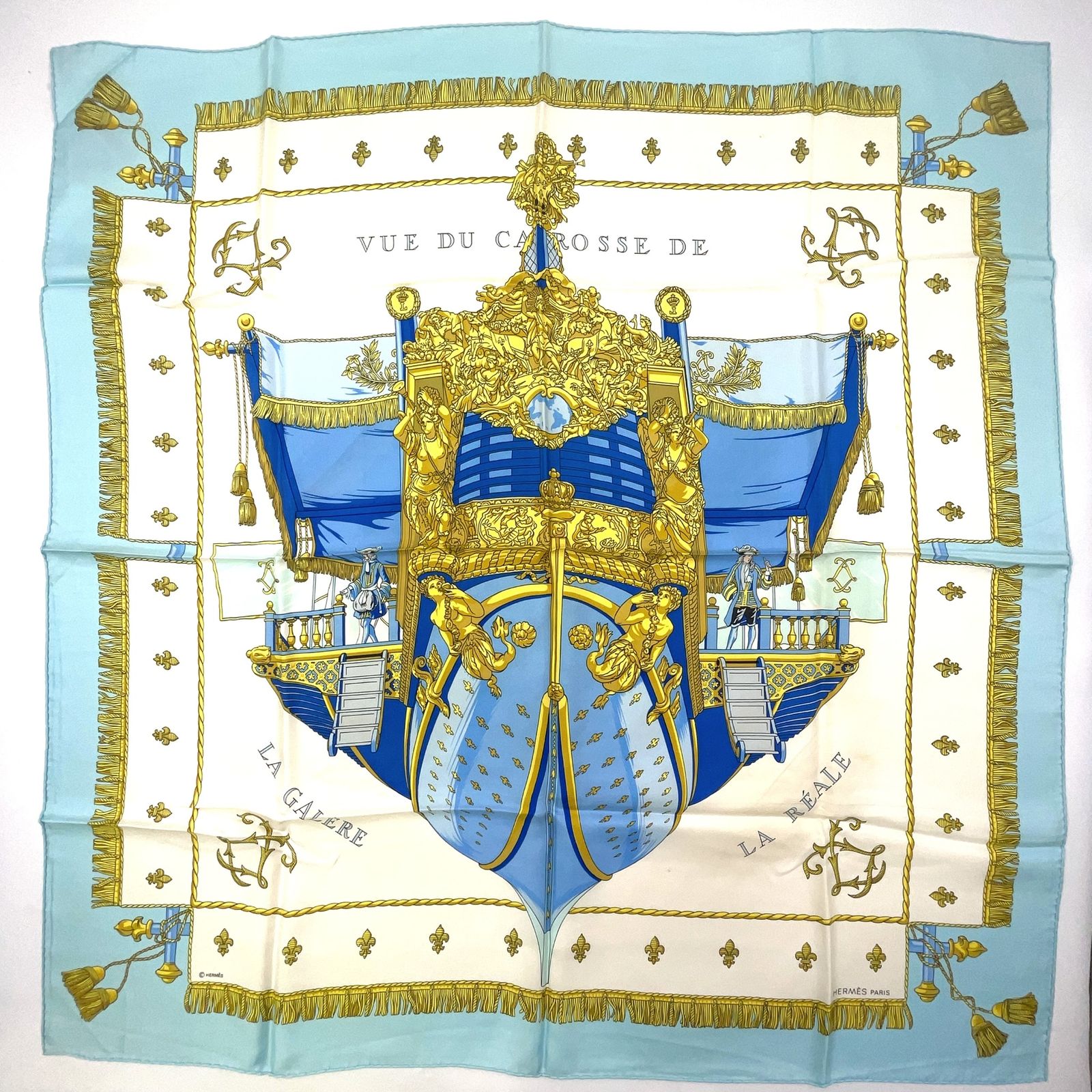 HERMES クイーンの戴冠式 カレ90 シルク マルチ スカーフ
