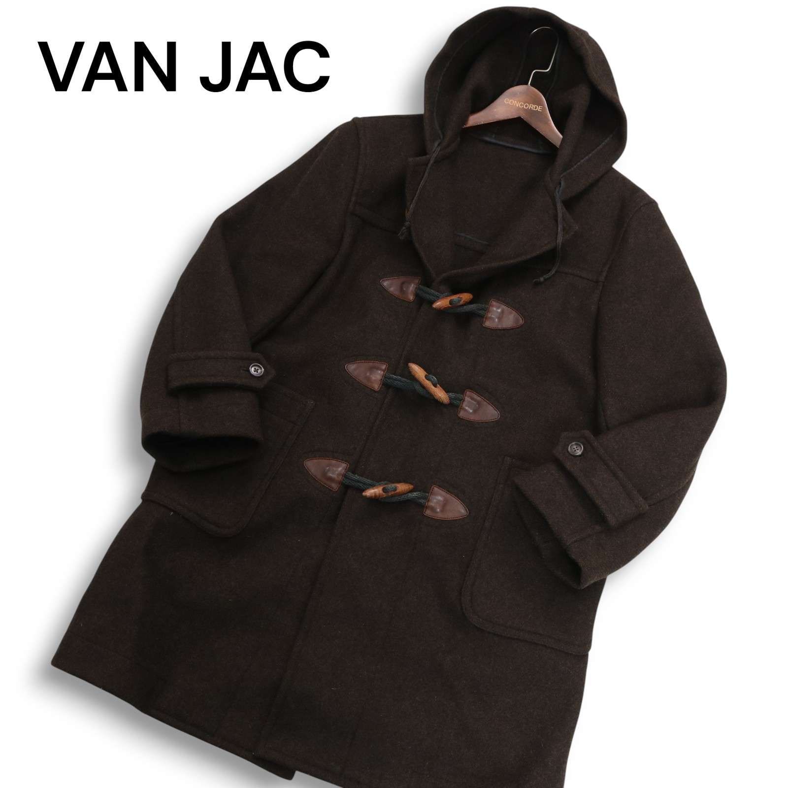 ! 60s 70s VAN JAC 初期 ヴァン ジャック 秋冬 肉厚 ウール ダッフルコート Sz.M メンズ ビンテージ 古着