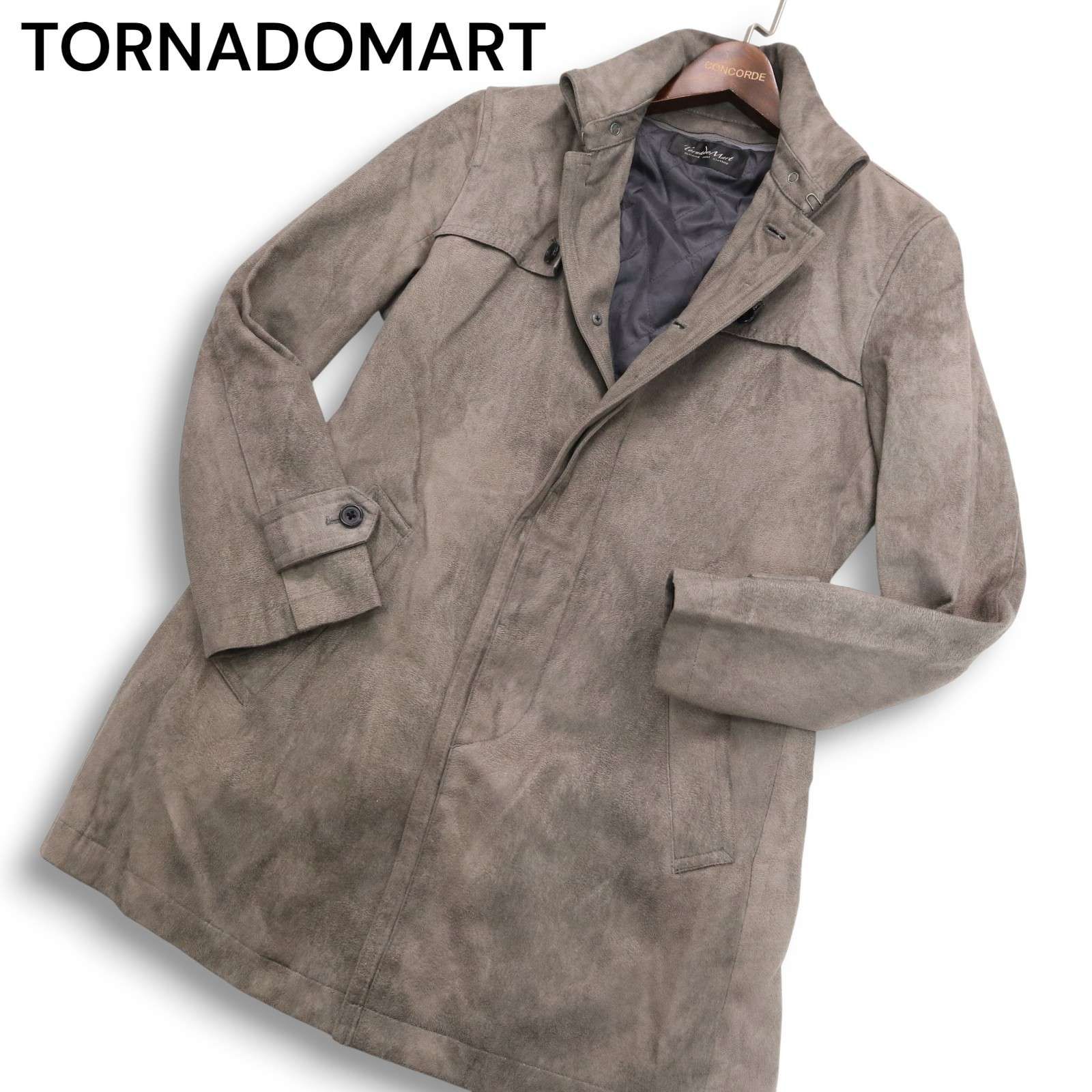 TORNADOMART トルネードマート 秋冬 T Cスエード ライナー付き ヘアライン 返し衿 トレンチコート Sz.M メンズ